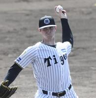 ライブＢＰで投げるルーカス（撮影・田中太一）