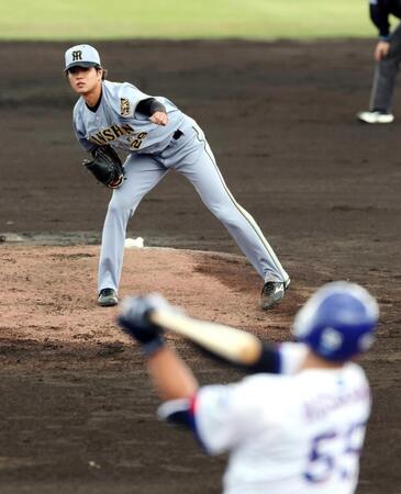 １回、高橋は細川を空振り三振に仕留める（撮影・山口登）