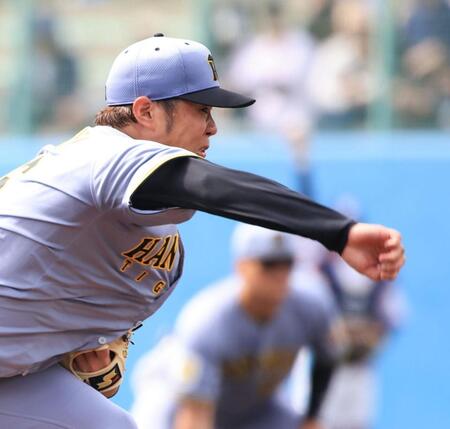 ３回、２番手で登板した西勇（撮影・坂部計介）