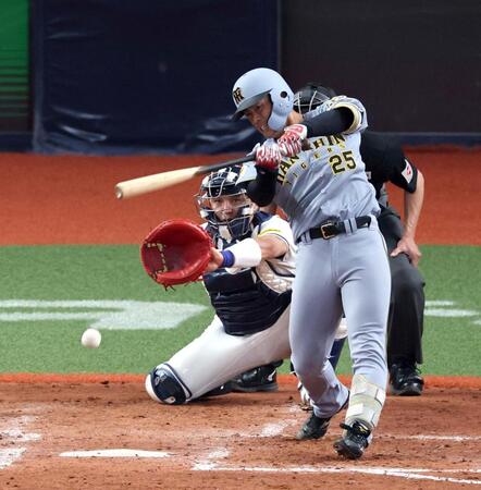 【写真】阪神ドラ2・谷端が対外試合15打席目で待望の初安打 韓国代表との強化試合