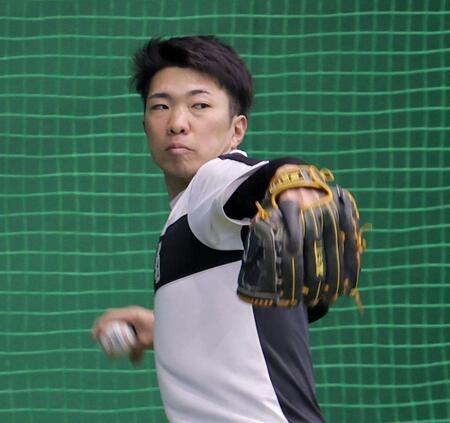 キャッチボールを再開した石井