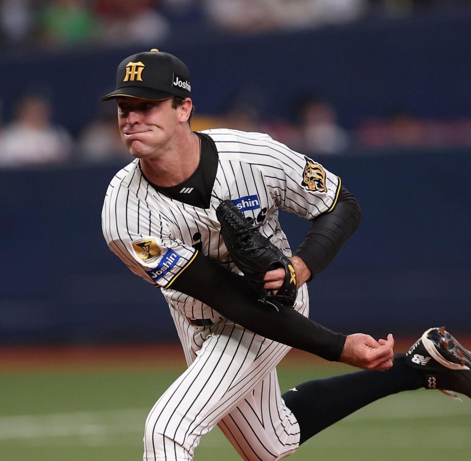 ３回から登板するラグズデール（撮影・西田忠信）