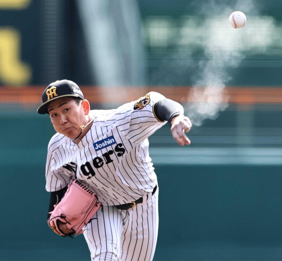 　先発し、投げ込む伊原（撮影・田中太一）