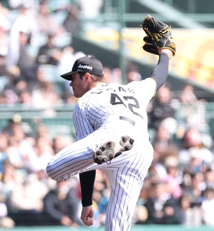 力投する先発のルーカス（撮影・西田忠信）