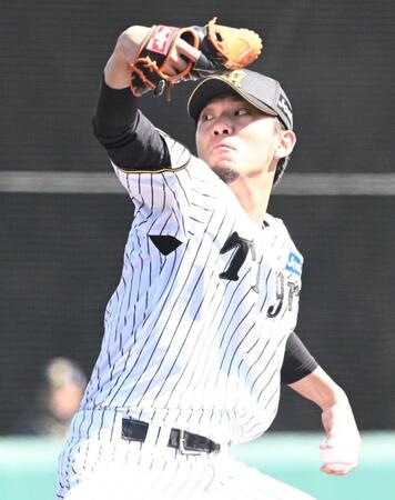 力投する阪神・伊藤将司＝ＳＧＬ（撮影・高部洋祐）