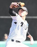 力投する阪神・伊藤将司＝ＳＧＬ（撮影・高部洋祐）