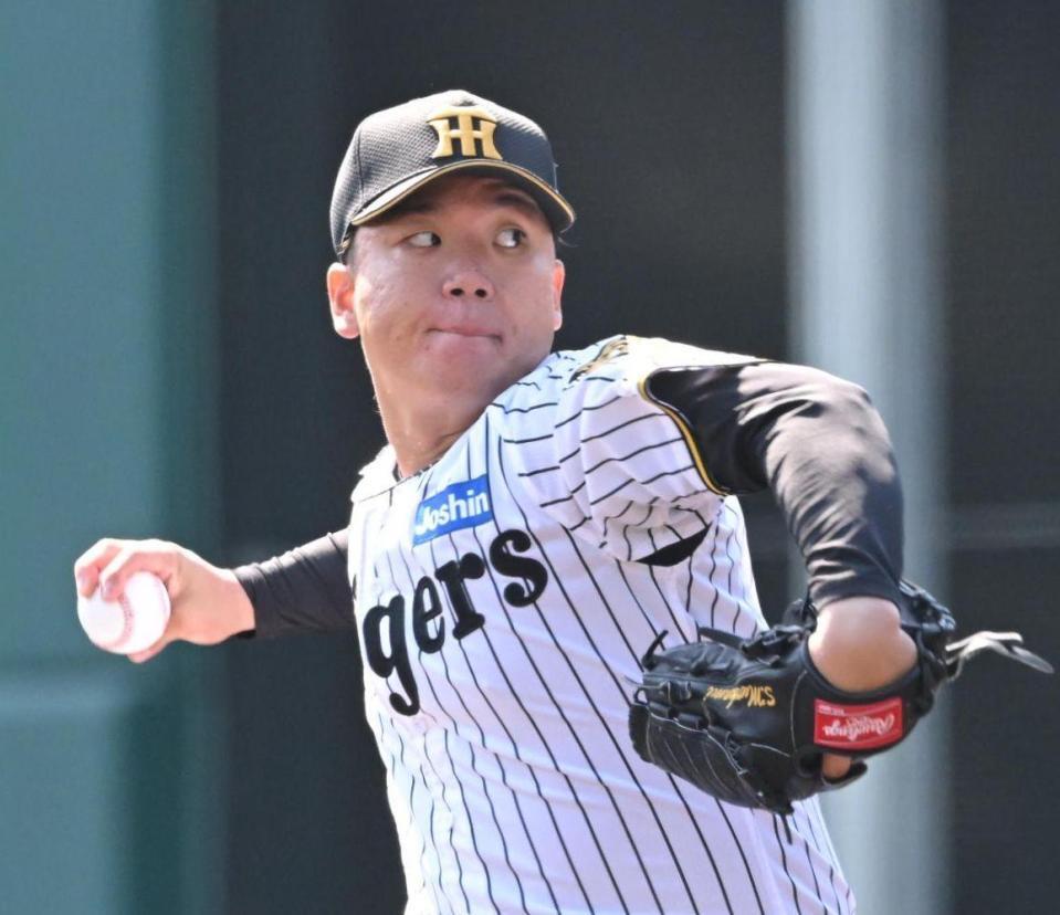 力投する村上（撮影・高部洋祐）