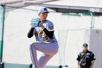 ６回、力投する今朝丸