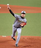 力投する先発の才木（撮影・西田忠信）