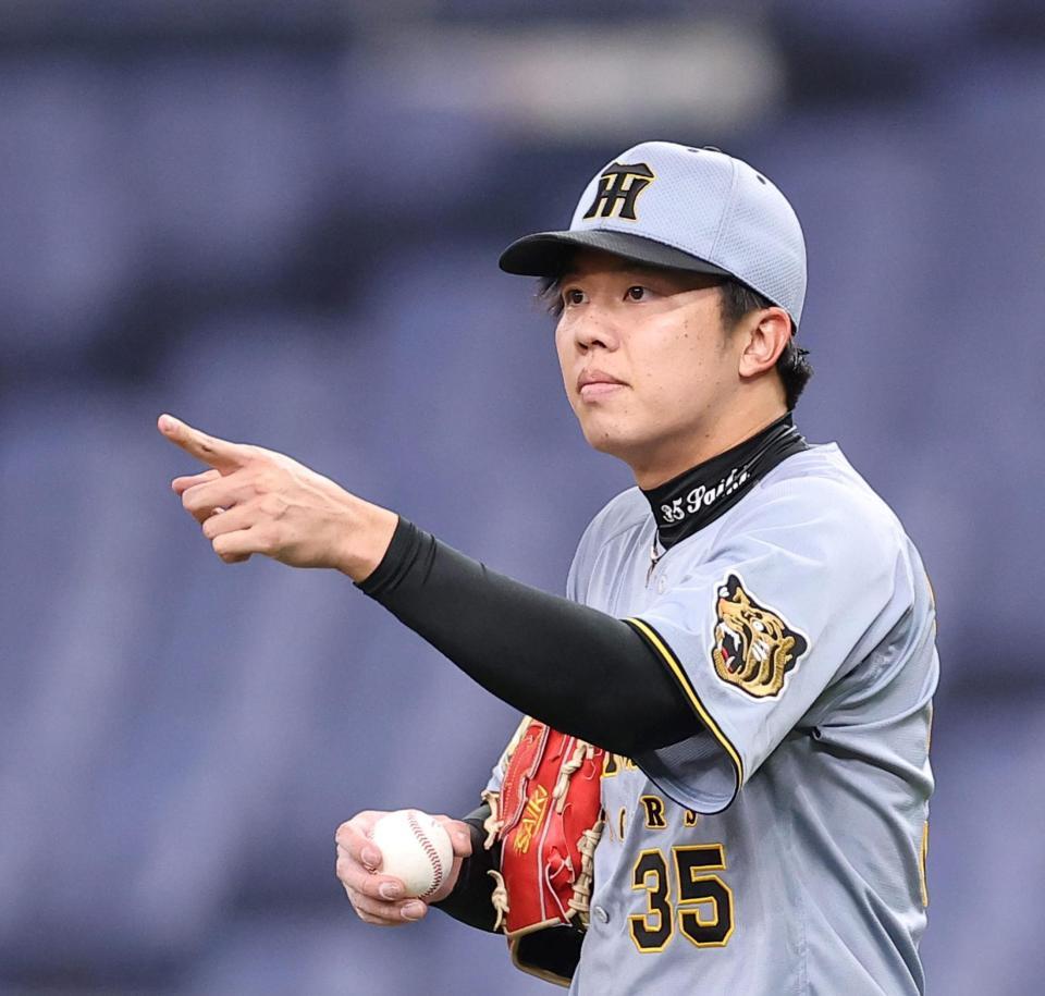 ２回、オリックス・紅林を三ゴロに仕留めた才木（撮影・西田忠信）
