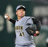 先発し、投げ込む村上（撮影・田中太一）