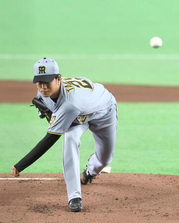 巨人打線相手に好投する高橋（撮影・佐々木彰尚）