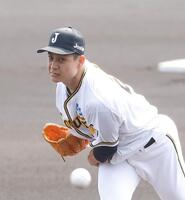 力投する先発の大竹（撮影・西田忠信）