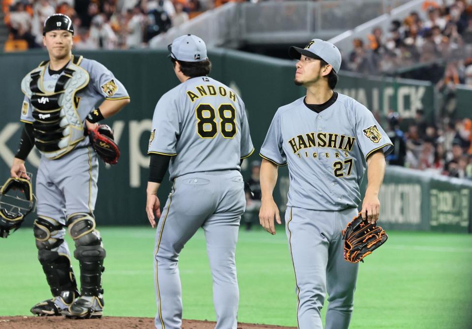 ３回、降板する伊藤将（撮影・田中太一）