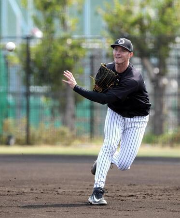 ノックを受けるルーカス（撮影・山口登）