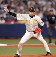 ２回、三振に仕留めた才木（撮影・西田忠信）