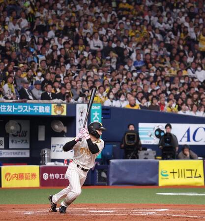 ７回、二ゴロに倒れる代打の福島（撮影・西田忠信）