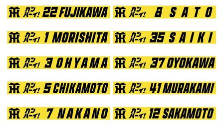 「阪神タイガース監督・選手リストバンド」（球団提供）