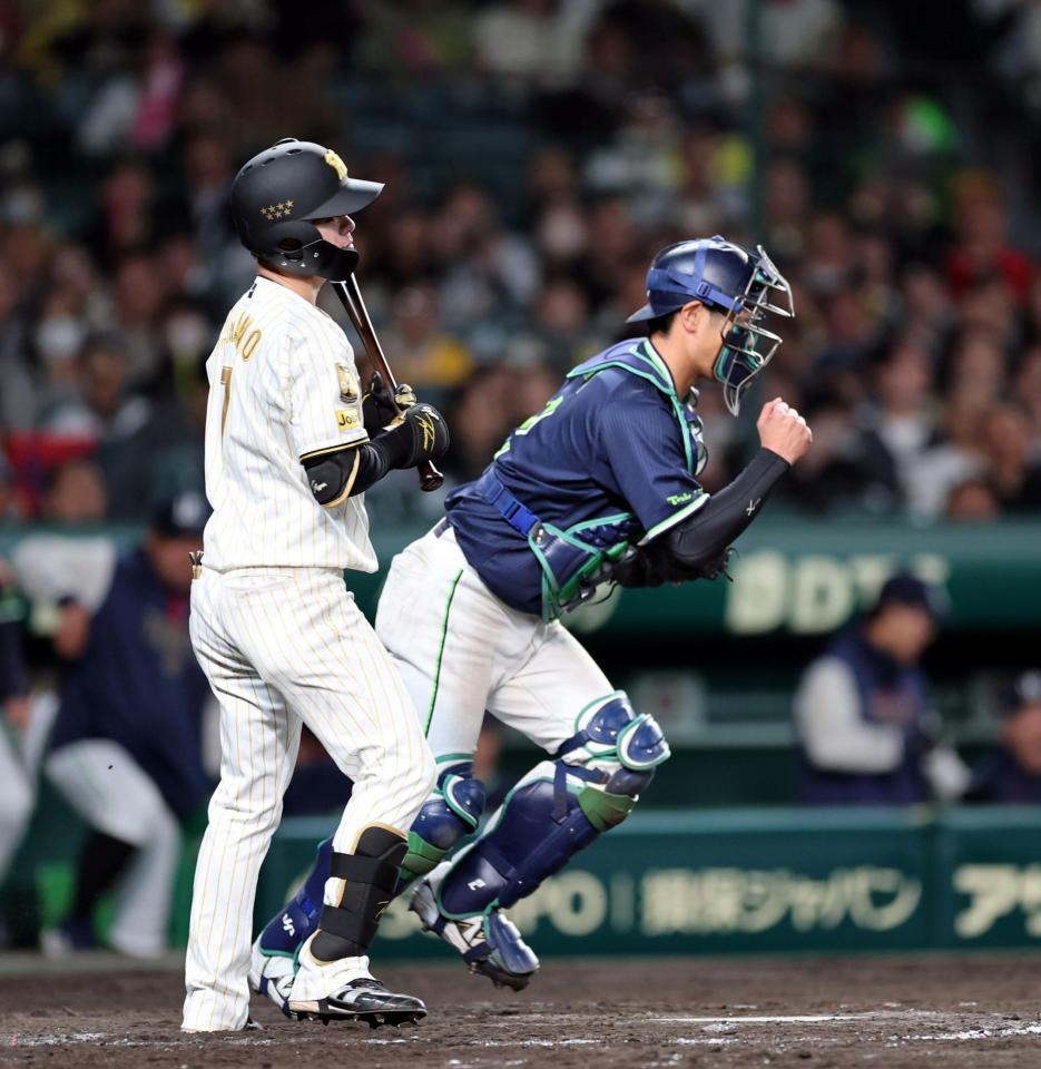 ９回、中野が見逃し三振に倒れ試合終了する（撮影・山口登）