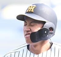 ５回、左飛に倒れ、悔しそうにベンチに戻る立石（撮影・高部洋祐）