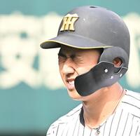 ７回、三振に倒れ悔しがる立石（撮影・高部洋祐）