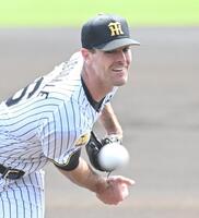 力投する阪神　カーソン・ラグズデール＝ＳＧＬ（撮影・高部洋祐）