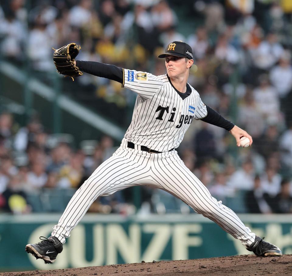 力投する先発のルーカス（撮影・西田忠信）