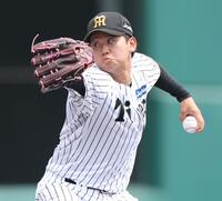 １回、力投する先発投手の門別（撮影・中田匡峻）