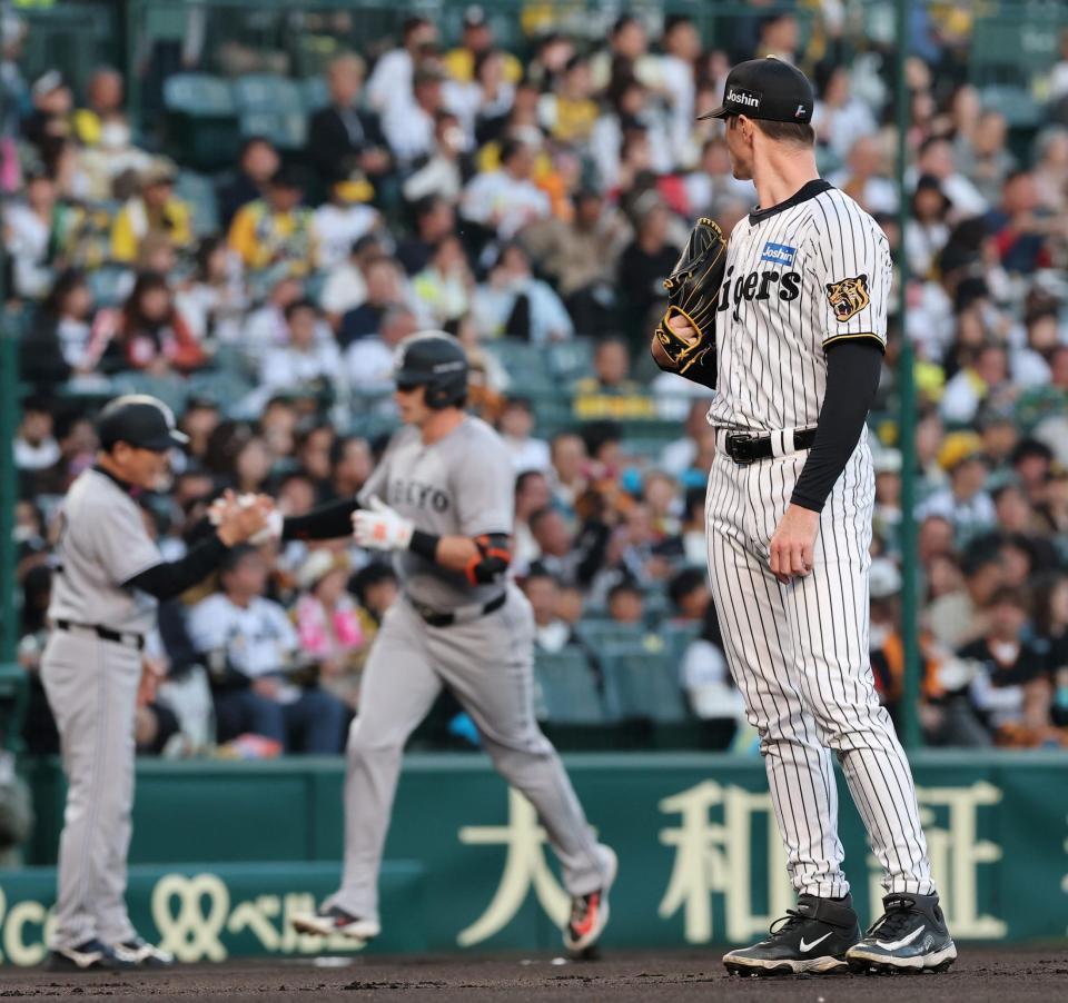 １回、ダルベックに先制３ランを浴びたルーカス（撮影・西田忠信）