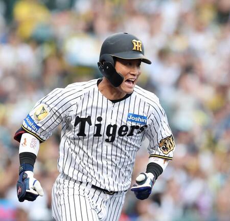 ７回、勝ち越し打を放ち声を上げる木浪（撮影・西田忠信）