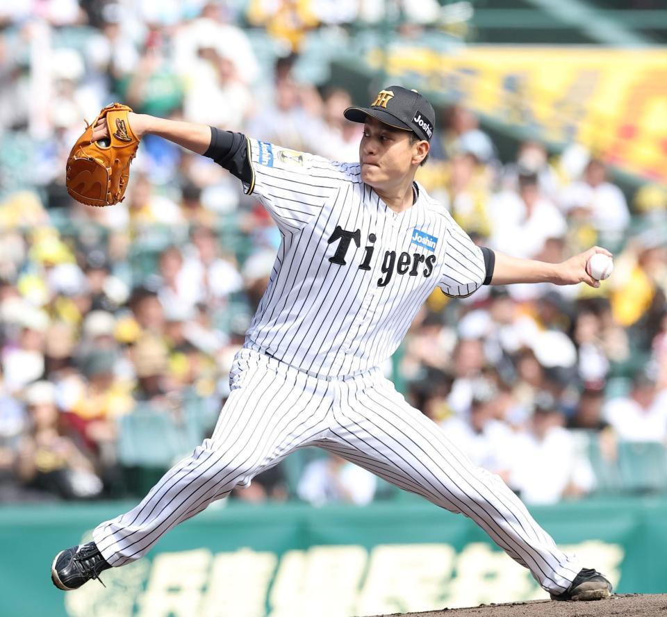 力投する先発の大竹（撮影・西田忠信）