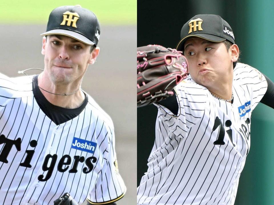 　　９連戦中の先発に浮上したラグズデール（左）と門別