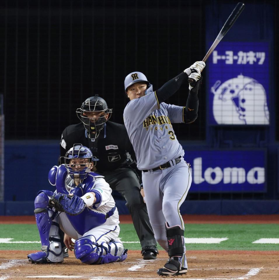 ２回、左越えソロを放つ大山（撮影・伊藤笙子）