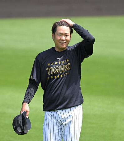 １軍に合流し、調整する西勇（撮影・飯室逸平）