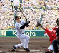 　１回、死球を受ける森下（撮影・山口登）