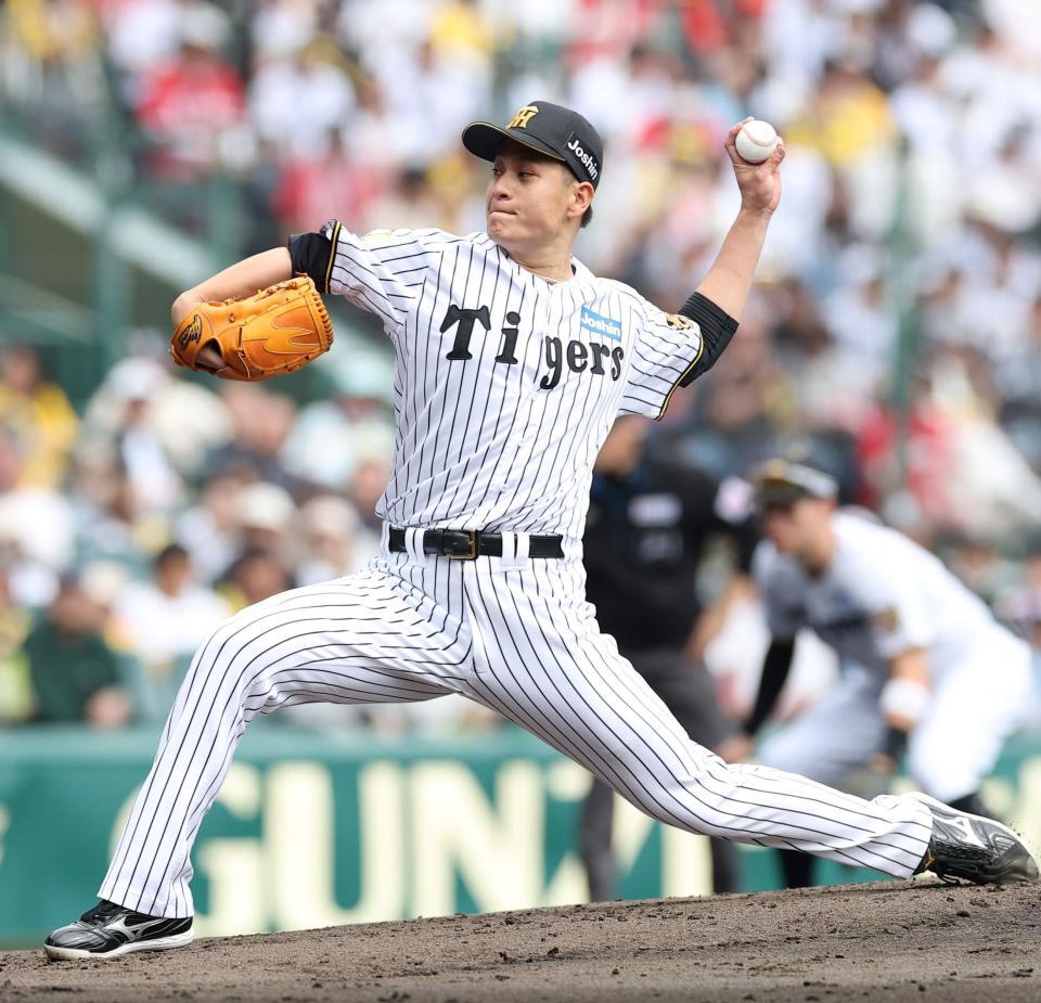 力投する先発の大竹（撮影・西田忠信）