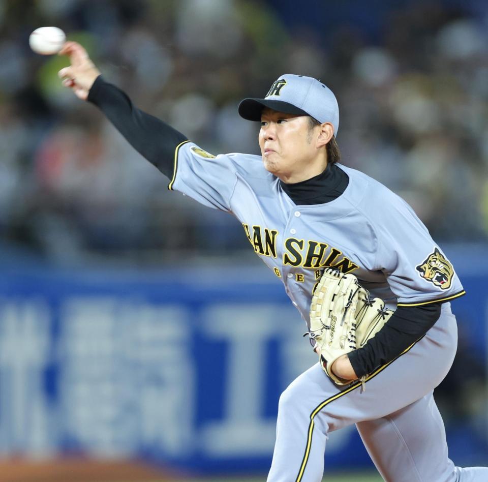 今季初登板し、力投する西勇（撮影・西岡正）