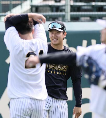 １軍に合流した門別（撮影・田中太一）