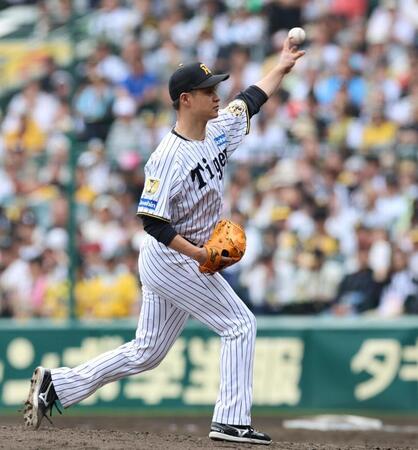 ５回、大竹は浦田にスローボールを投じる（撮影・山口登）