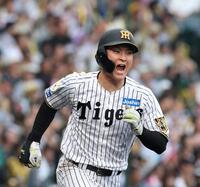 ７回、適時打を放ち声を上げる高寺（撮影・西田忠信）
