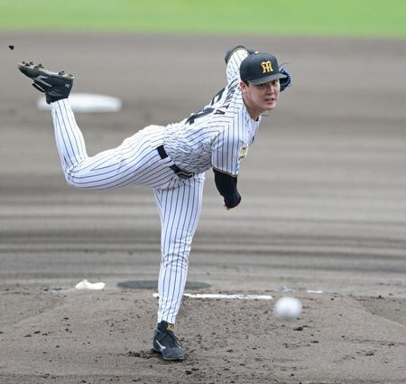 １回、力投する先発投手の木下（撮影・中田匡峻）