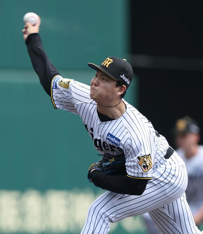 ３回、力投する先発投手の木下（撮影・中田匡峻）