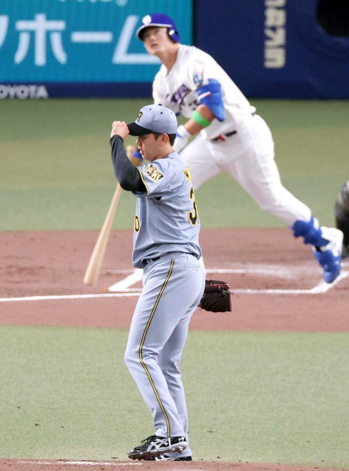 　１回、細川に逆転３ランを浴びる門別（撮影・立川洋一郎）
