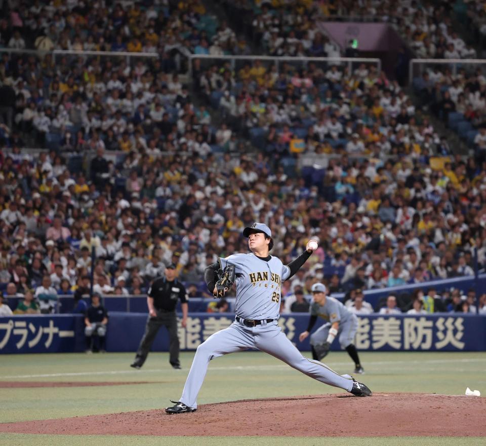 ７回、力投する高橋（撮影・西田忠信）