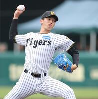 ５回、力投する先発投手の今朝丸（撮影・中田匡峻）