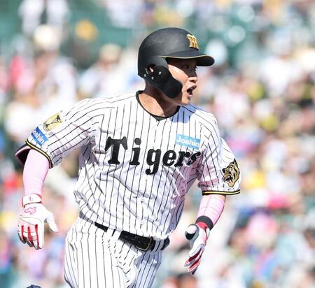 ５回、右前打を放ち声を上げる木浪（撮影・西田忠信）