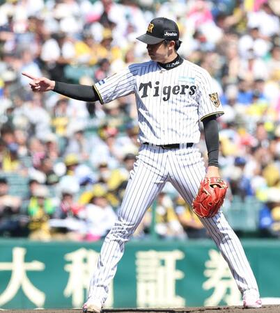 ２回、京田を空振り三振に仕留めた才木（撮影・西田忠信）