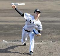 　ライブＢＰに登板する下村（撮影・金居みつよし）