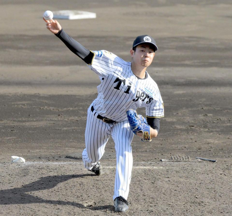 　ライブＢＰに登板する下村（撮影・金居みつよし）