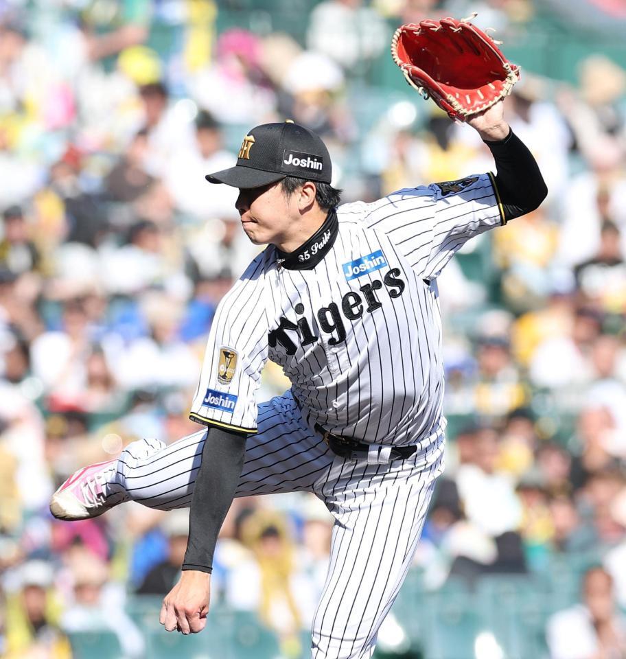 ６回、力投する才木（撮影・西田忠信）